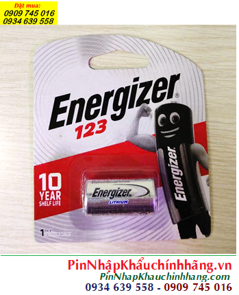 Energizer CR123A, Pin Energizer CR123A, CR17345 PhotoLithium 3v (Vỉ 1viên)
